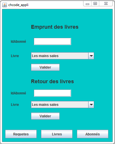 interface graphique