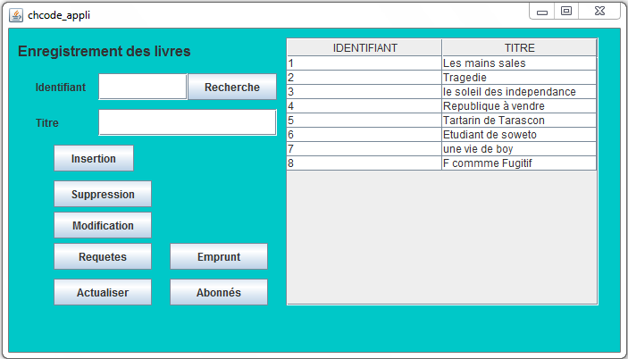 interface graphique