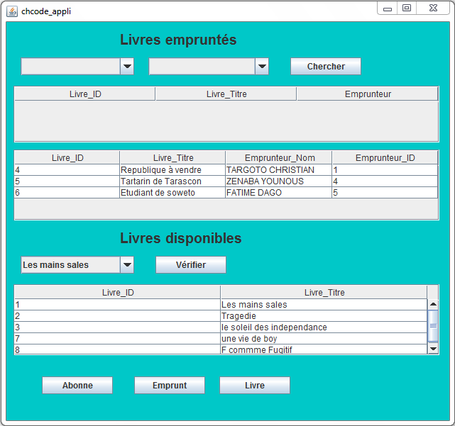 interface graphique