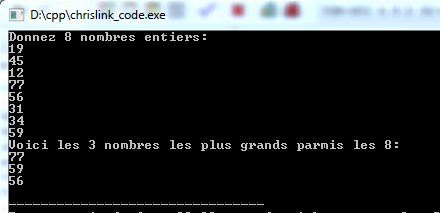 programme c++ exemple